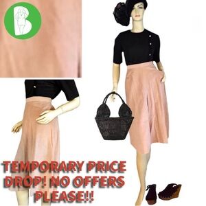 VINTAGE 1970'S PANT HER TAN CORDUROY GAUCHO PANTS (M)